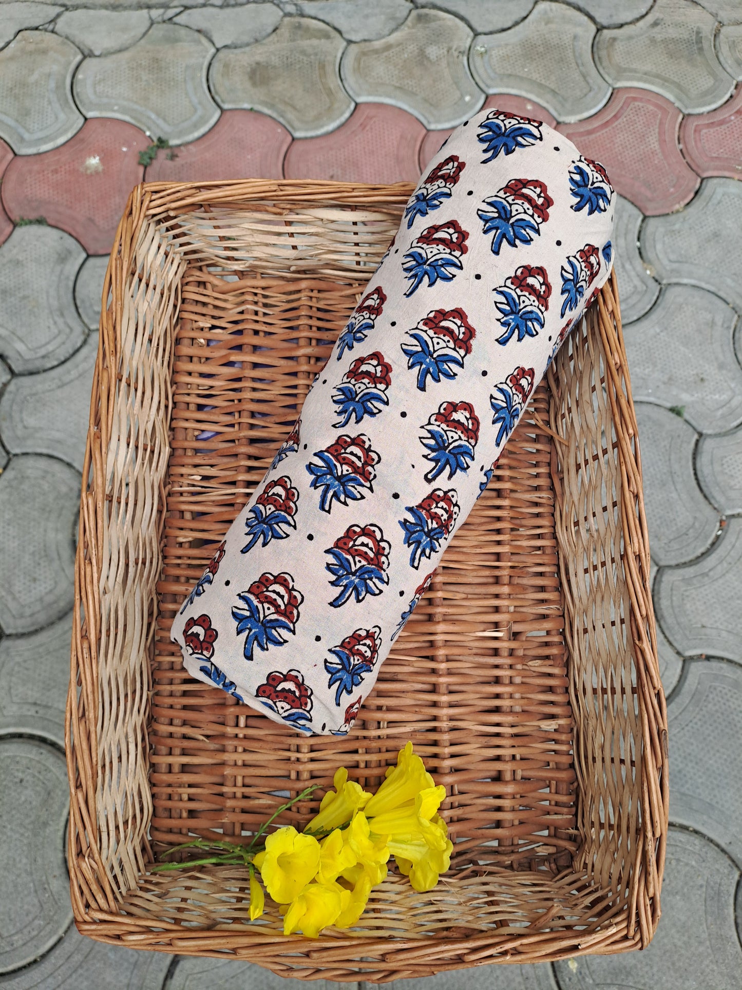 IVORY - COTTON AJRAKH RUNNING FABRIC