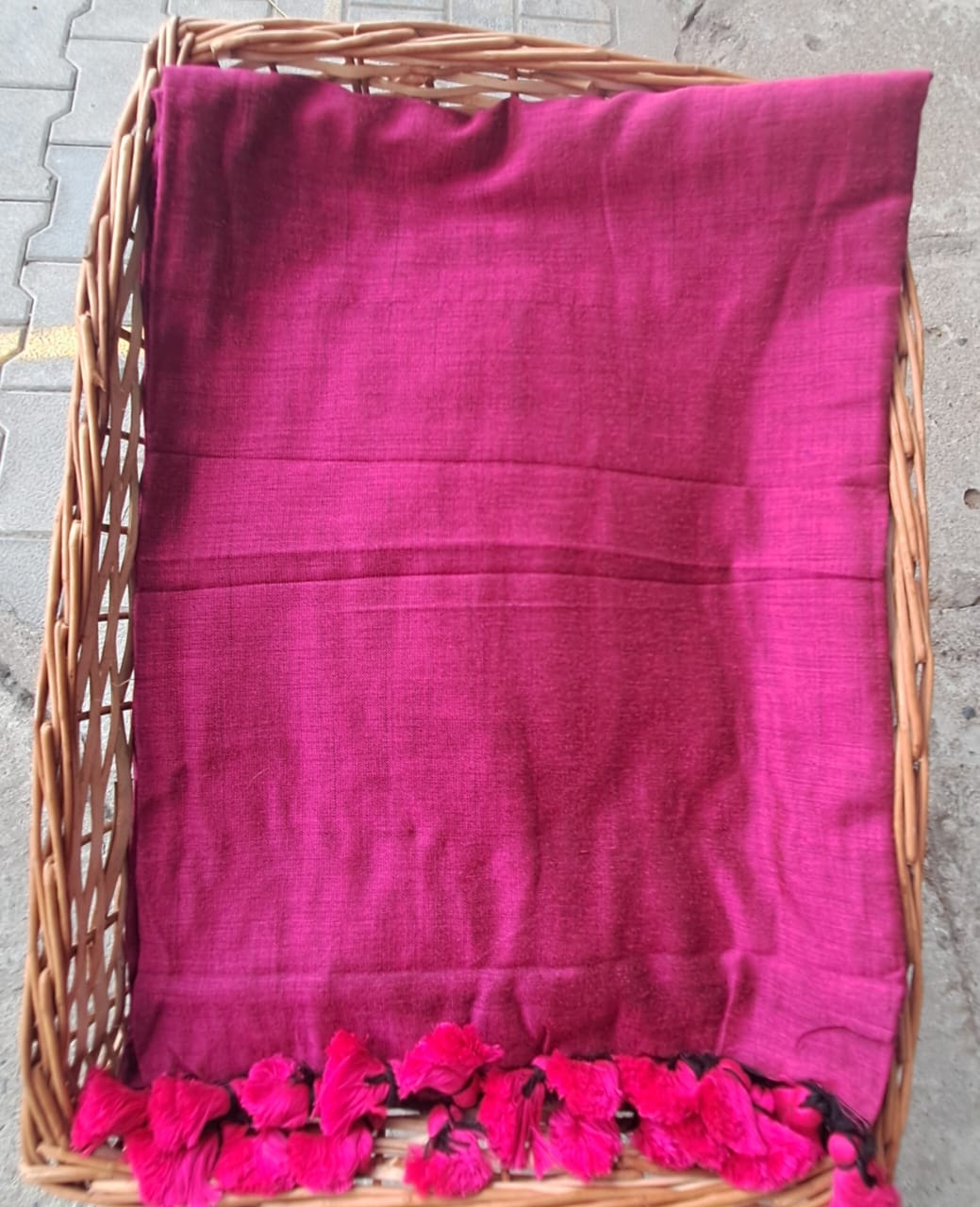 DARK PINK KHADHI SAREE