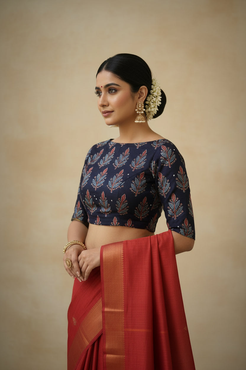 BLACK - AJRAKH RUNNING FABRIC