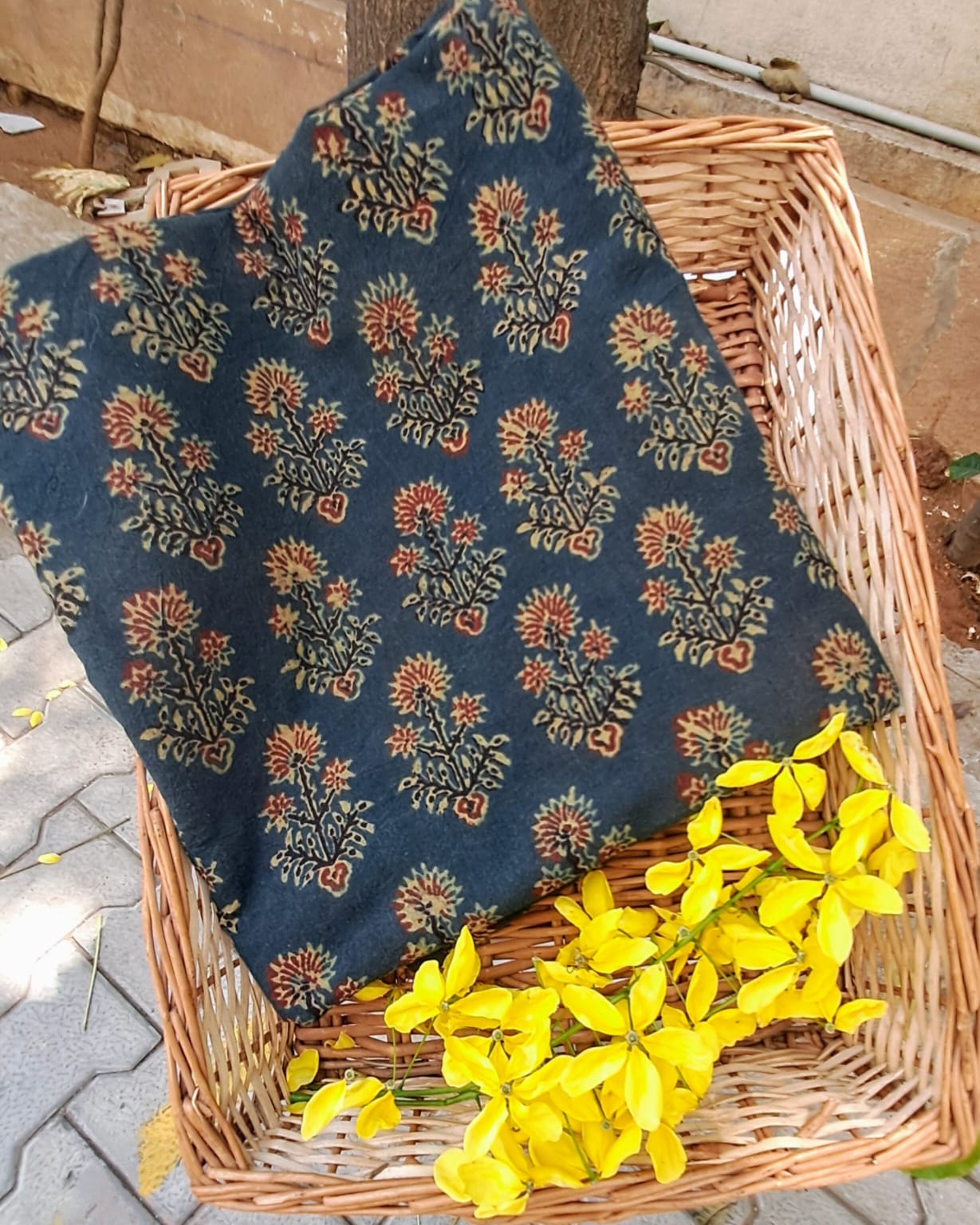 GREEN - AJRAKH COTTON RUNNING FABRIC