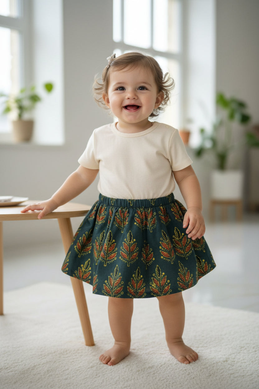 GREEN - AJRAKH RUNNING FABRIC