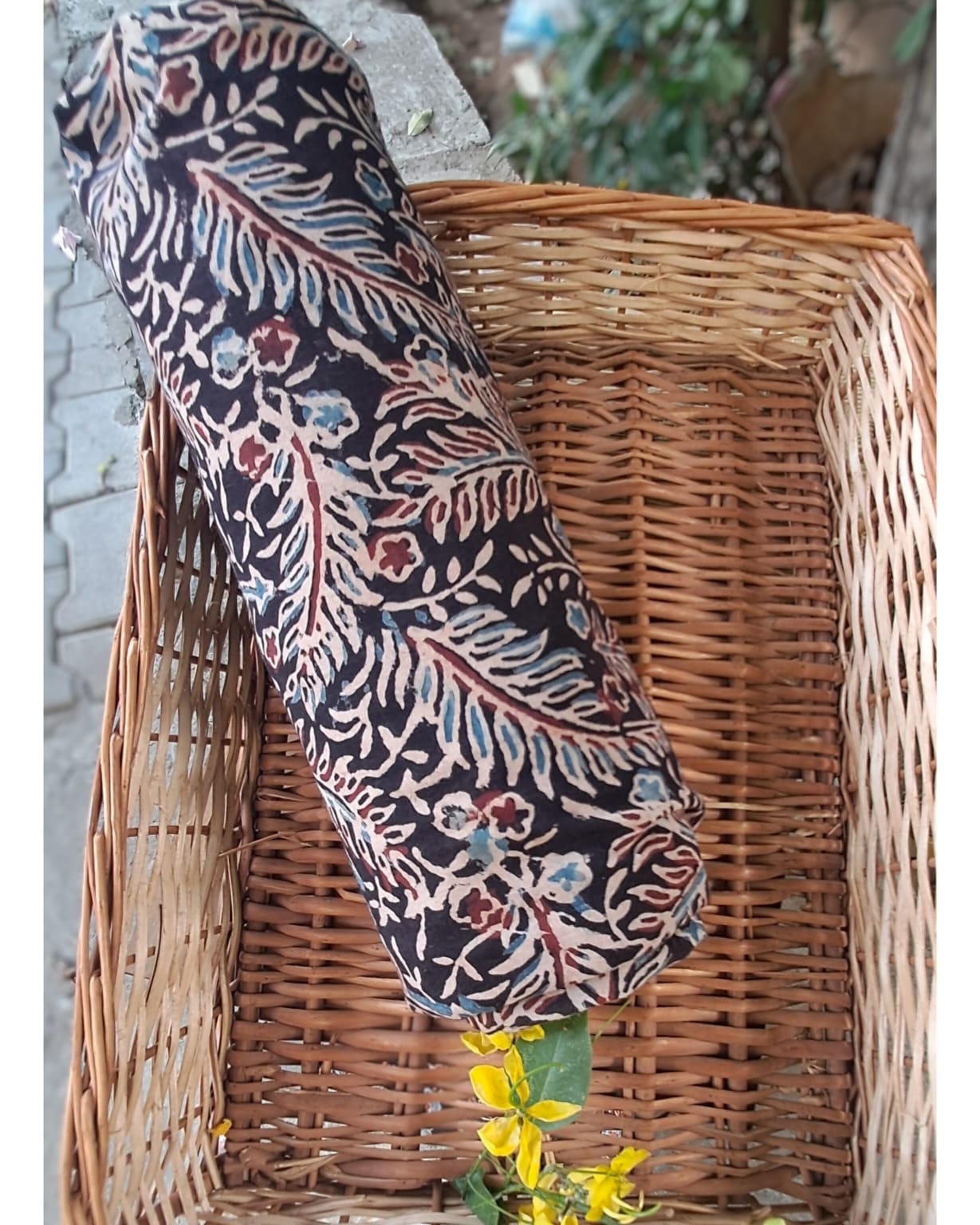 BLACK - AJRAKH COTTON RUNNING FABRIC