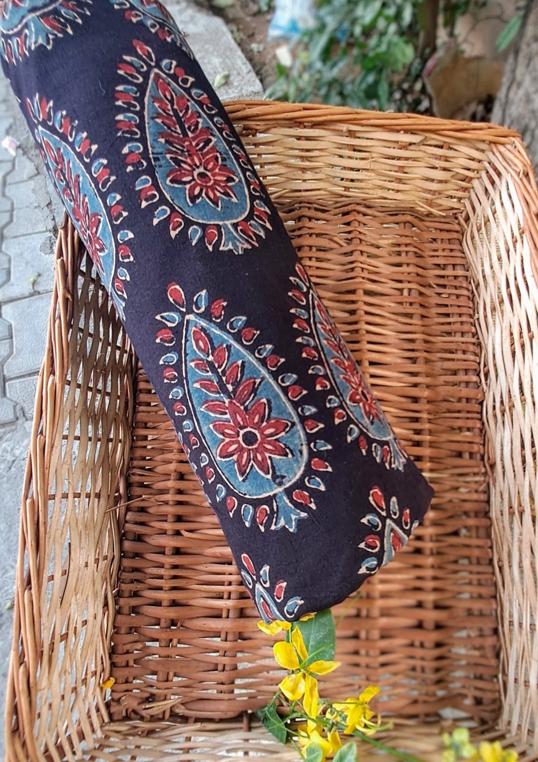 BLACK - AJRAKH COTTON RUNNING FABRIC