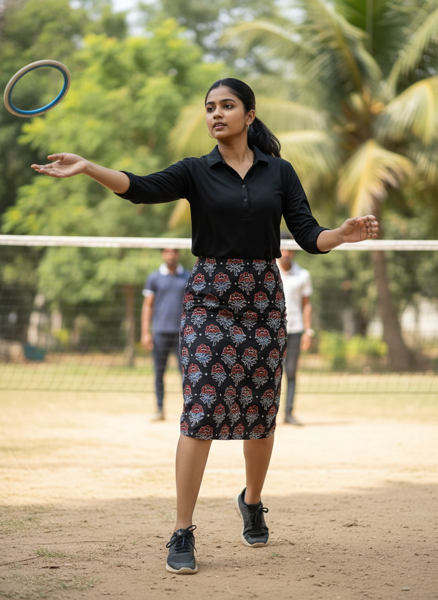 BLACK - COTTON AJRAKH RUNNING FABRIC