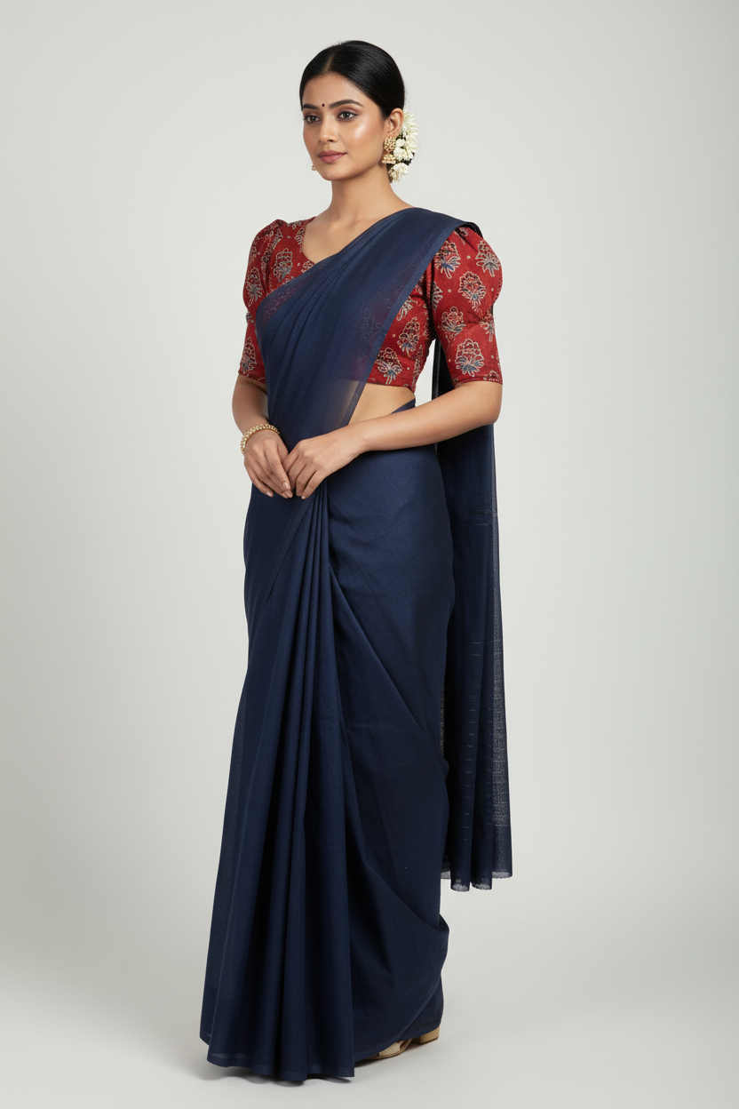 RED - COTTON AJRAKH RUNNING FABRIC