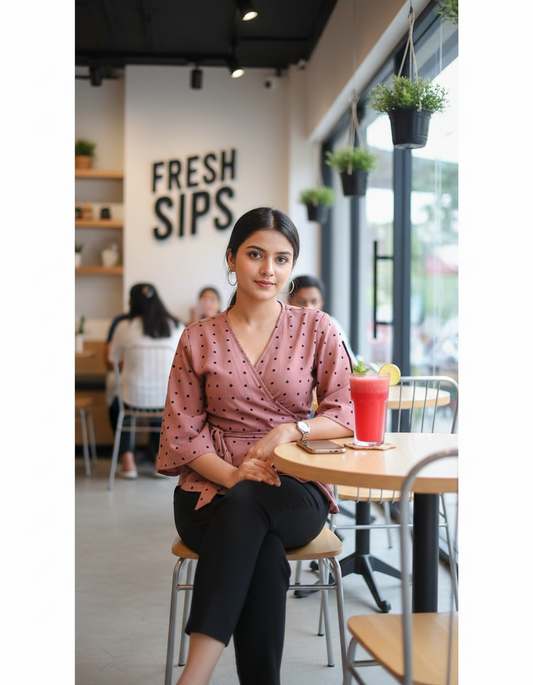 PALE ROSE HANDBLOCKED COTTON PRECUT 2.5M FABRIC