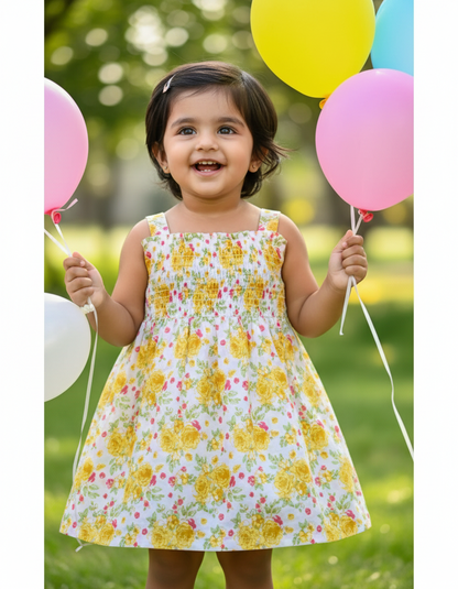 WHITE HANDBLOCKED COTTON PRECUT 2.5M FABRIC