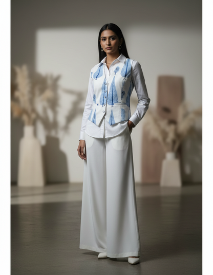 HANDBLOCKED COTTON MULMUL PRE-CUT 2.5M  FABRIC