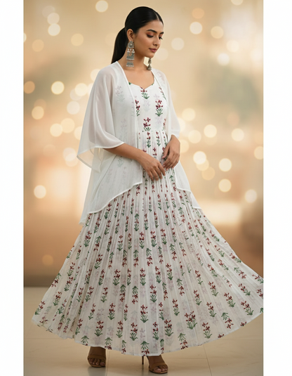 HANDBLOCKED COTTON MULMUL PRE-CUT 2.5M FABRIC