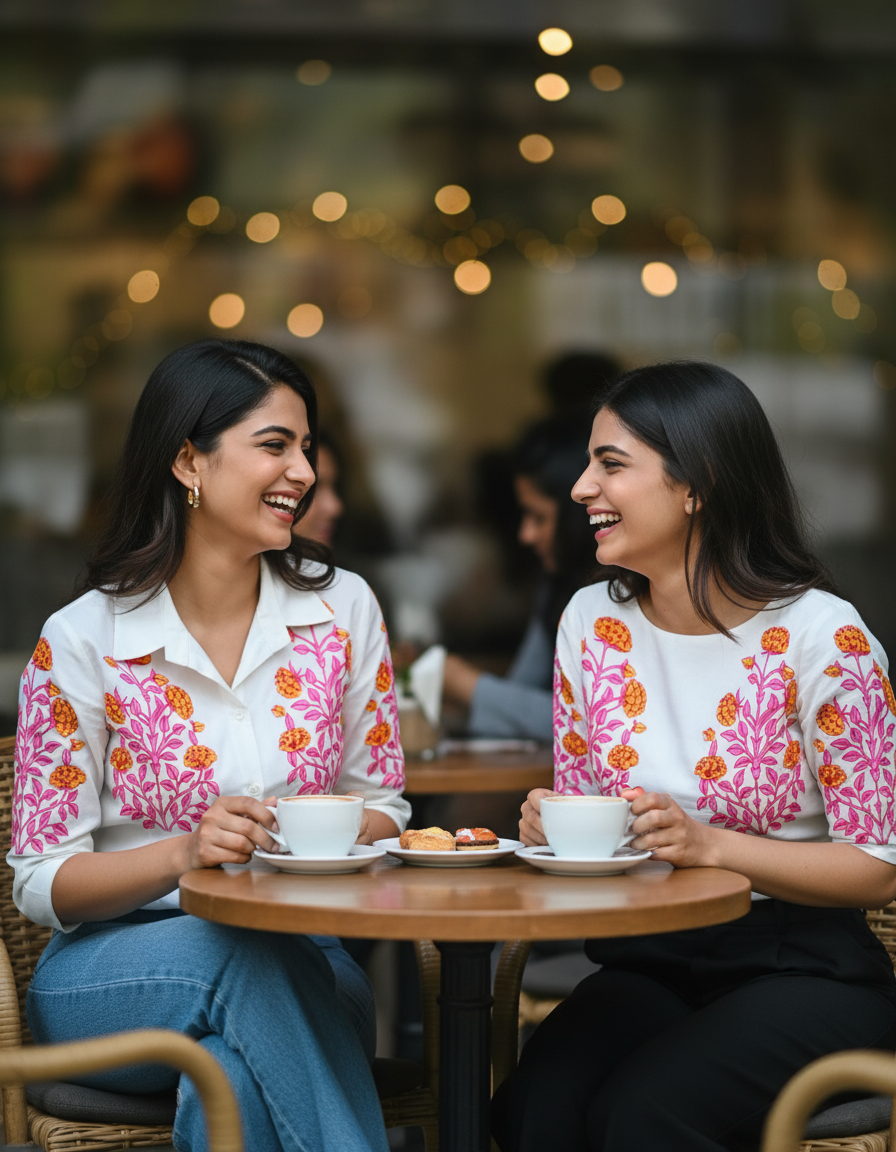 HANDBLOCKED COTTON MULMUL PRE-CUT 2.5M FABRIC