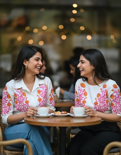 HANDBLOCKED COTTON MULMUL PRE-CUT 2.5M FABRIC