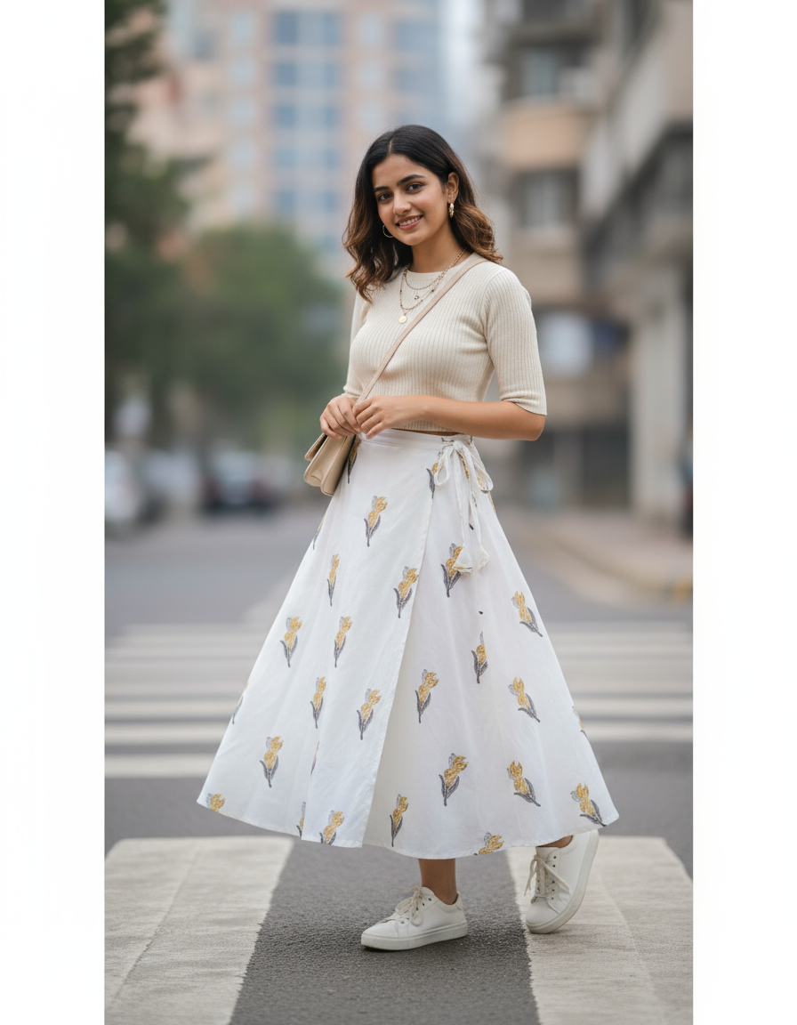 HANDBLOCKED COTTON MULMUL PRE-CUT 2.5 M FABRIC