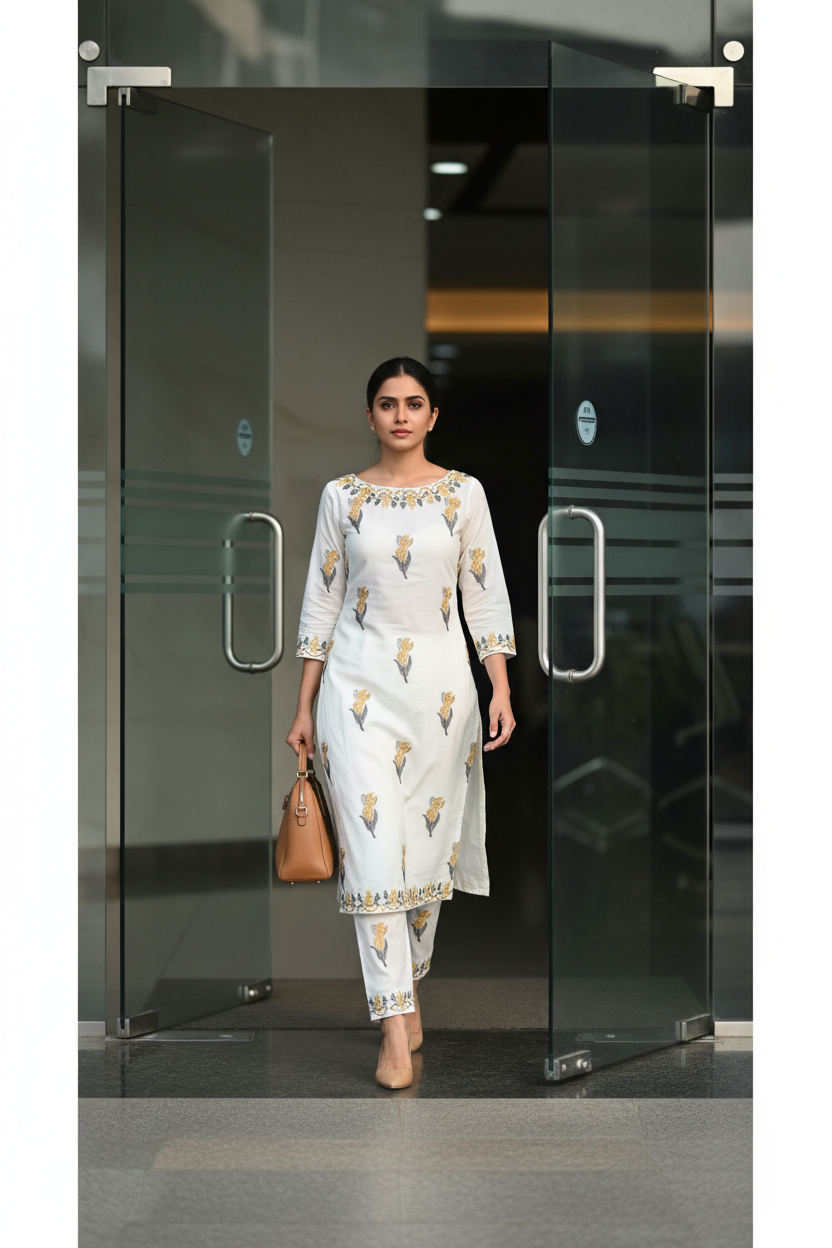 HANDBLOCKED COTTON MULMUL PRE-CUT 2.5 M FABRIC