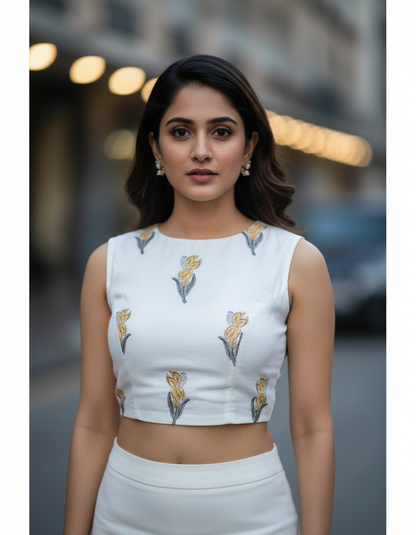 HANDBLOCKED COTTON MULMUL PRE-CUT 2.5 M FABRIC