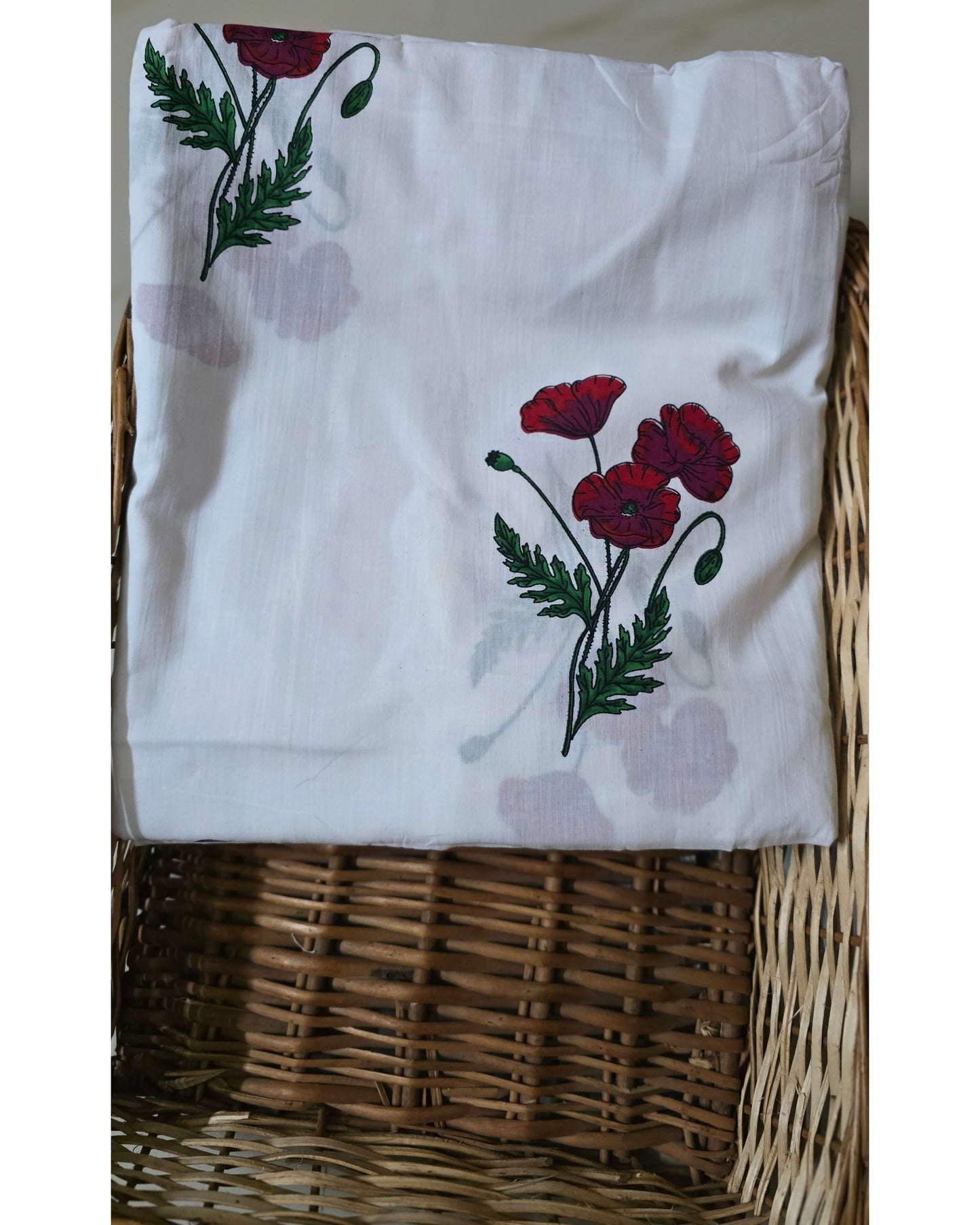 HANDBLOCKED COTTON MULMUL PRE-CUT 2.5M FABRIC