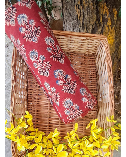 RED- AJRAKH COTTON RUNNING FABRIC