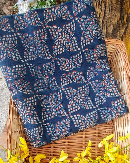 BLUE -  AJRAKH COTTON RUNNING FABRIC