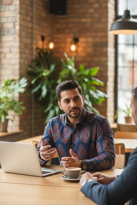 BLUE - AJRAKH COTTON RUNNING FABRIC