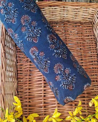 BLUE -AJRAKH COTTON RUNNING FABRIC