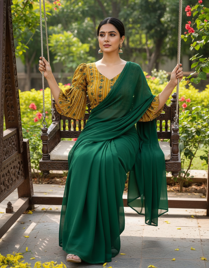 YELLOW - AJRAKH COTTON RUNNING FABRIC