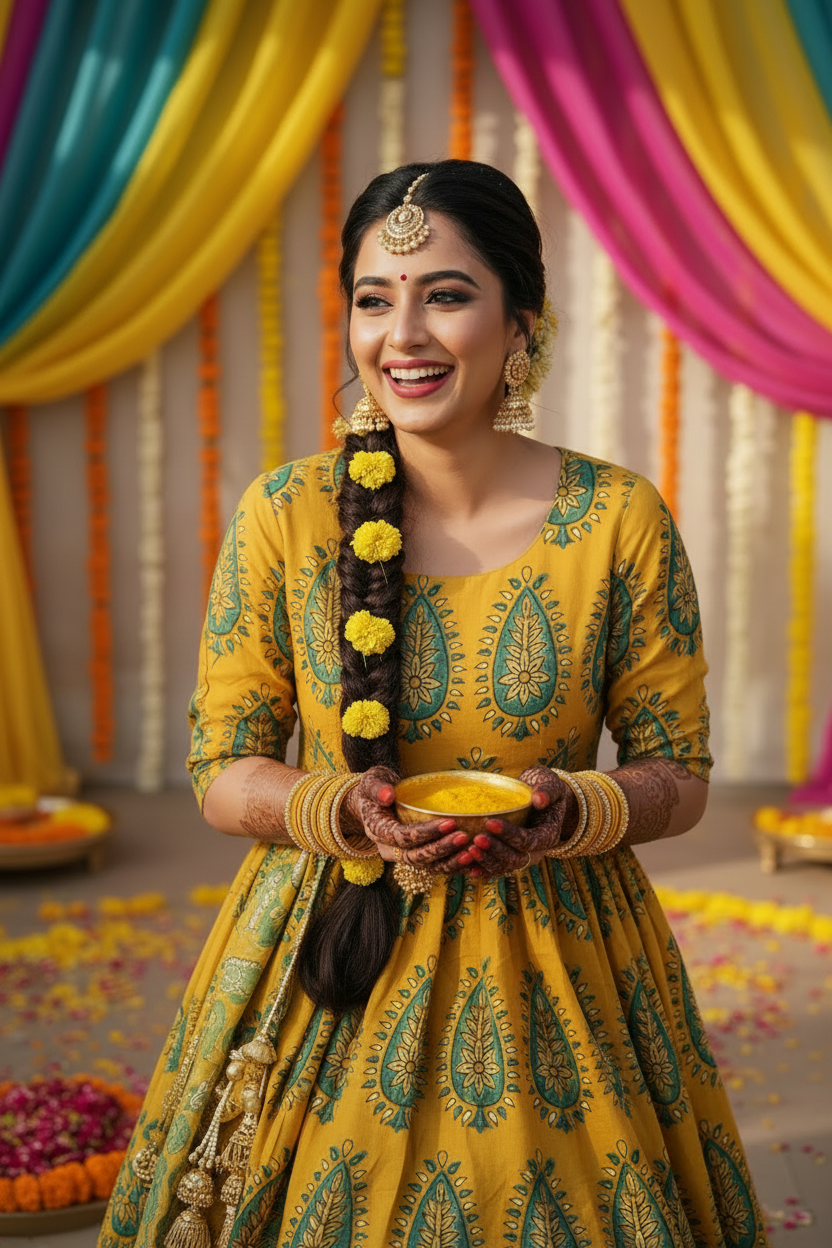 YELLOW - AJRAKH COTTON  RUNNING FABRIC