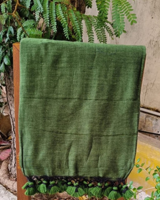 ALGAE GREEN KHADHI SAREE
