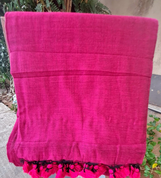 DARK PINK KHADHI SAREE
