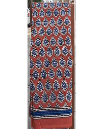 EARTH HANDBLOCK MULMUL SAREES