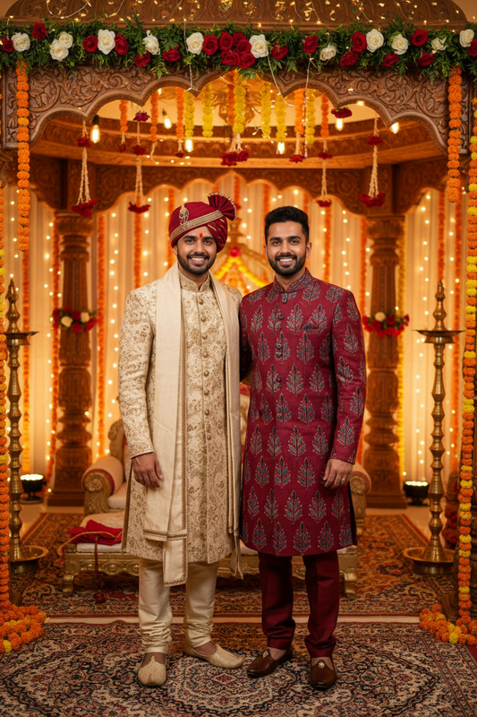 RED - AJRAKH RUNNING FABRIC