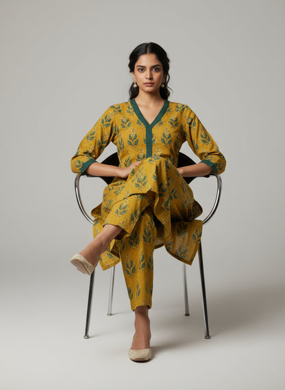 YELLOW - AJRAKH RUNNING FABRIC