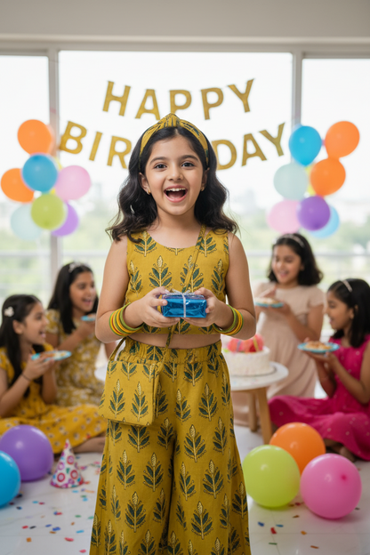 YELLOW - AJRAKH RUNNING FABRIC