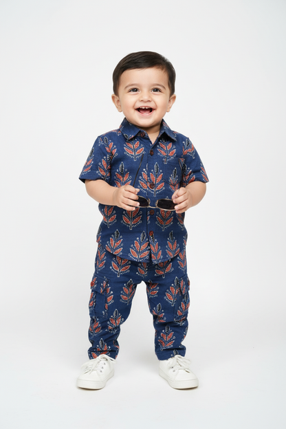 BLUE - AJRAKH RUNNING FABRIC