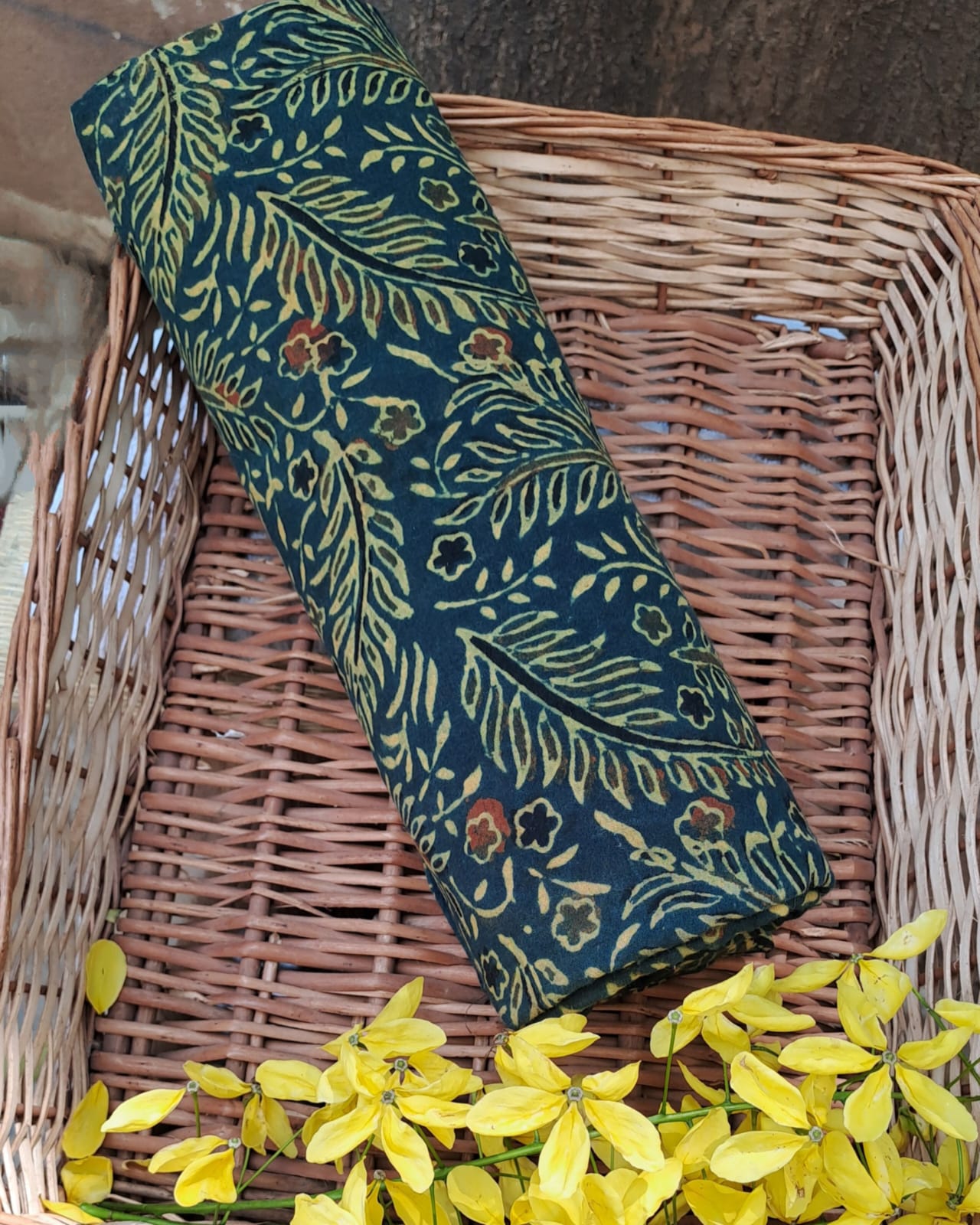 GREEN - AJRAKH COTTON RUNNING FABRIC