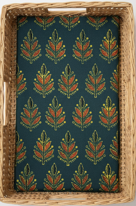 GREEN - AJRAKH RUNNING FABRIC