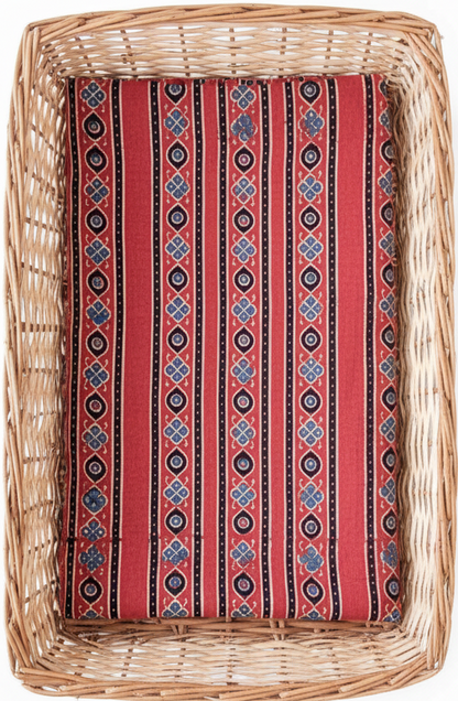 RED - AJRAKH COTTON  RUNNING FABRIC