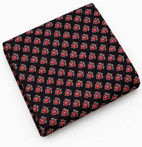 BLACK - AJRAKH COTTON RUNNING FABRIC