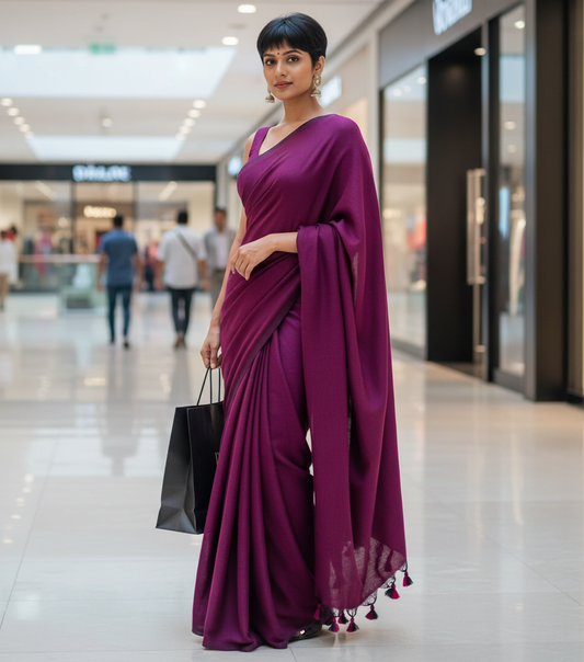 BEETROOT KHADHI SAREE
