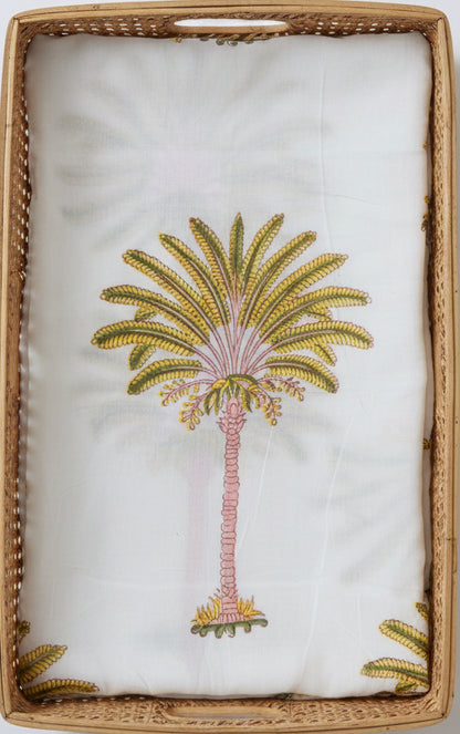 HANDBLOCKED COTTON MULMUL PRE-CUT 2.5M FABRIC