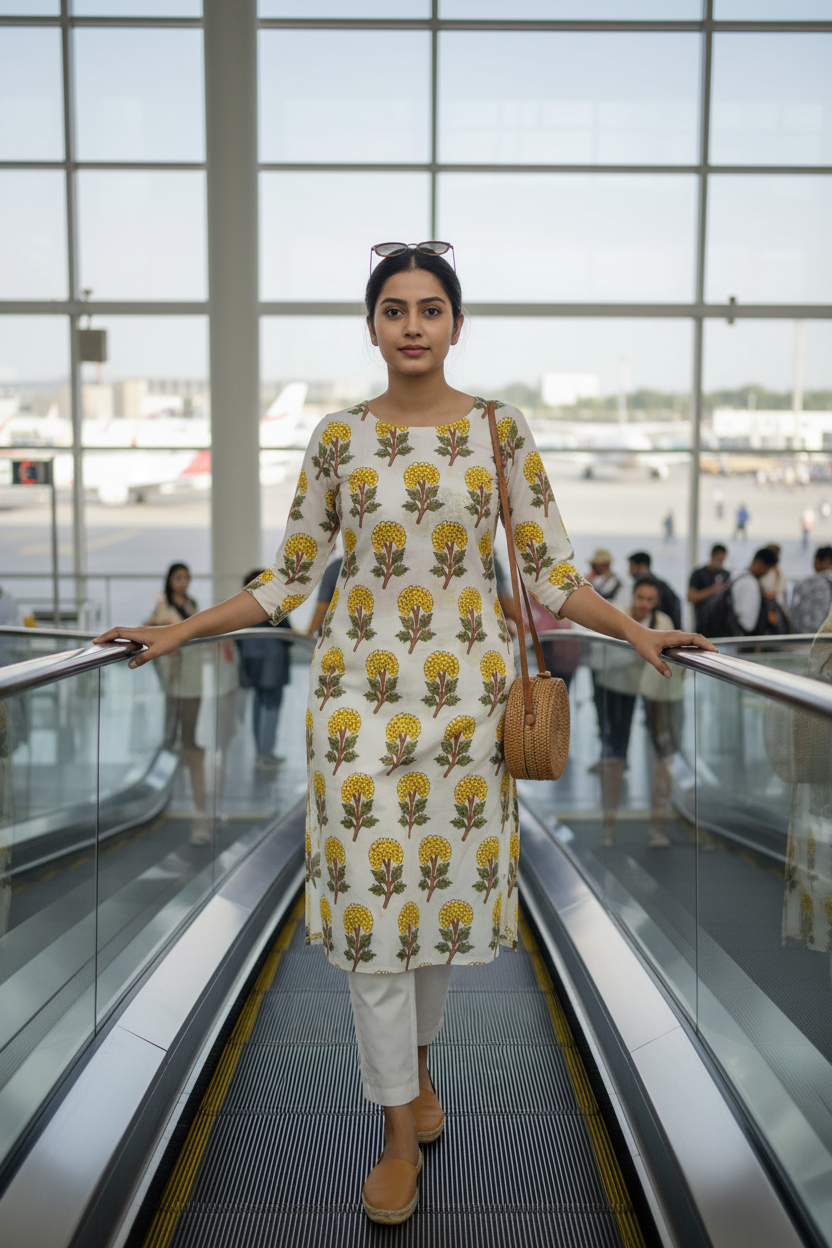 HANDBLOCKED COTTON MULMUL PRE-CUT 2.5M FABRIC