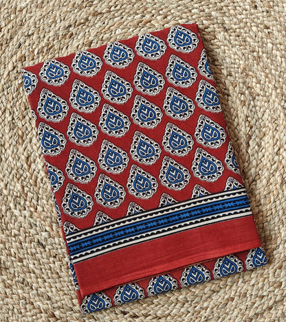 EARTH HANDBLOCK MULMUL SAREES