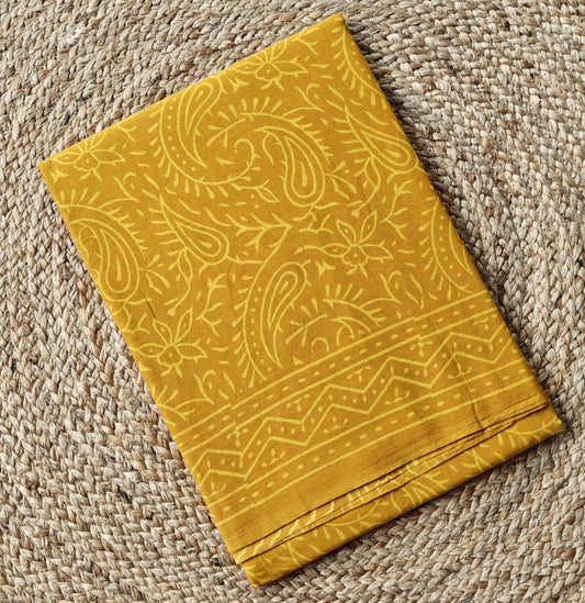 HAND BLOCKED COTTON MUL MUL SAREE