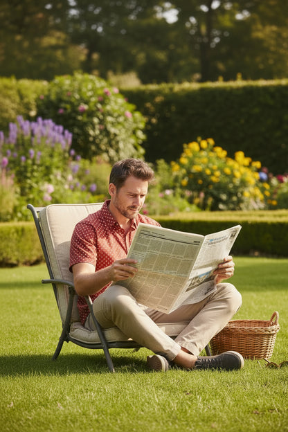 RUSTED RED HANDBLOCKED COTTON PRECUT 2.5M FABRIC