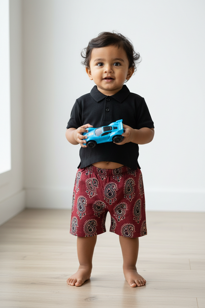 RED - AJRAKH COTTON RUNNING FABRIC