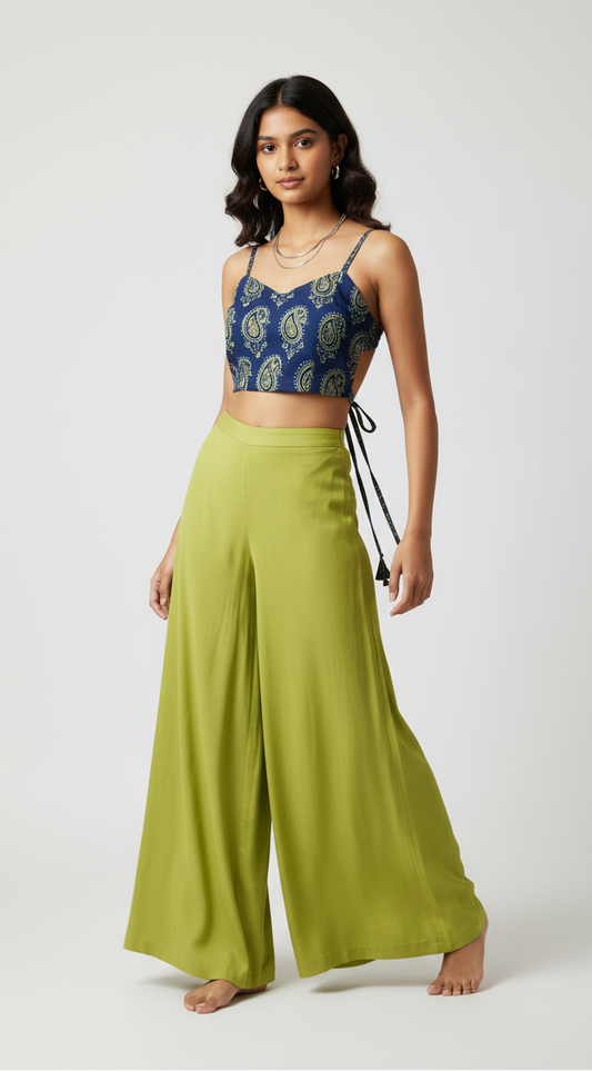 BLUISH GREEN - AJRAKH COTTON RUNNING FABRIC