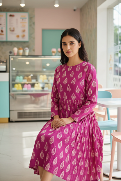 VAADAAMALLI HANDBLOCKED COTTON PRECUT 2.5M FABRIC