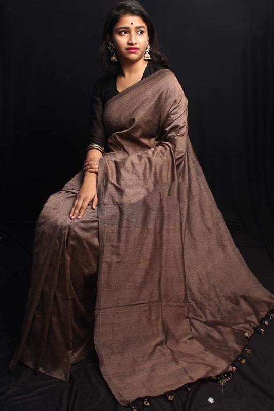 BROWN KHADHI SAREE