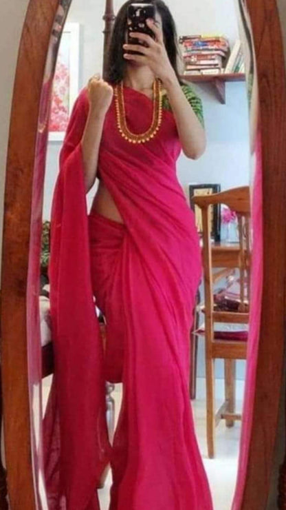MAGENTA KHADHI SAREE