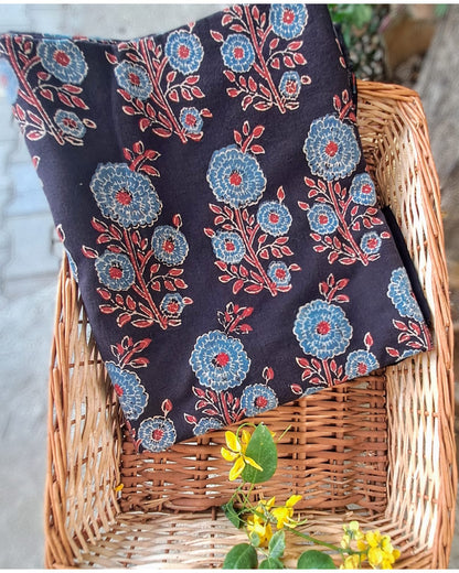 BLACK - AJRAKH COTTON RUNNING FABRIC