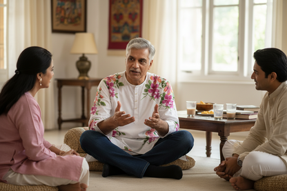 PEACH HANDBLOCKED COTTON PRECUT 2.5M FABRIC